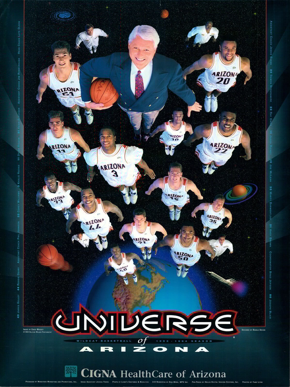 Arizona basketball poster 1993-94